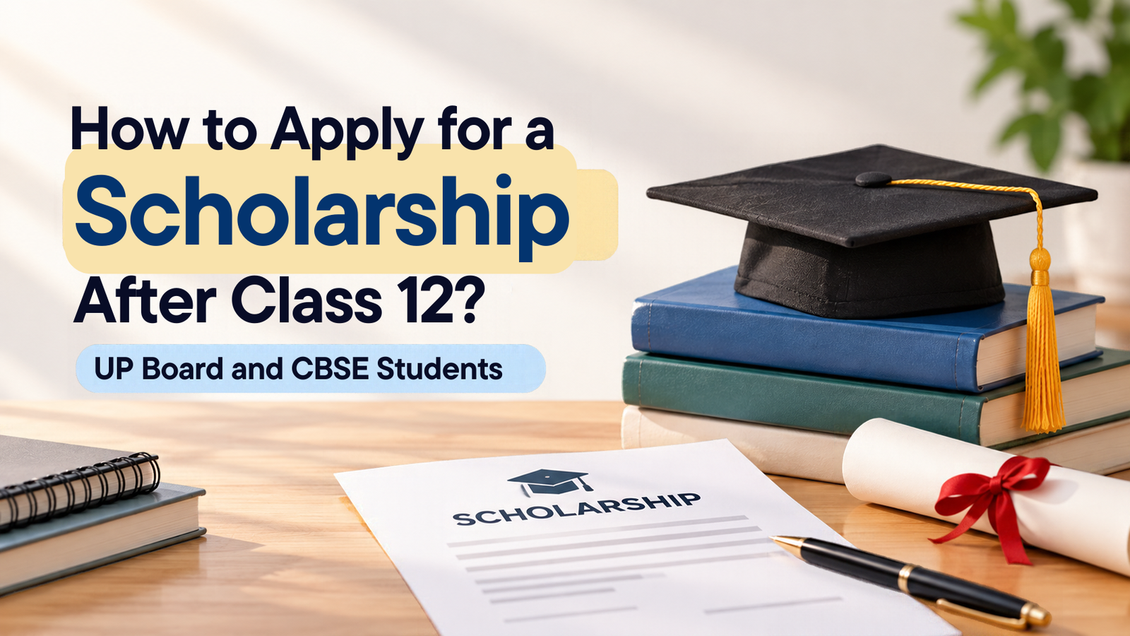 Scholarship application guide for UP Board and CBSE students after Class 12
